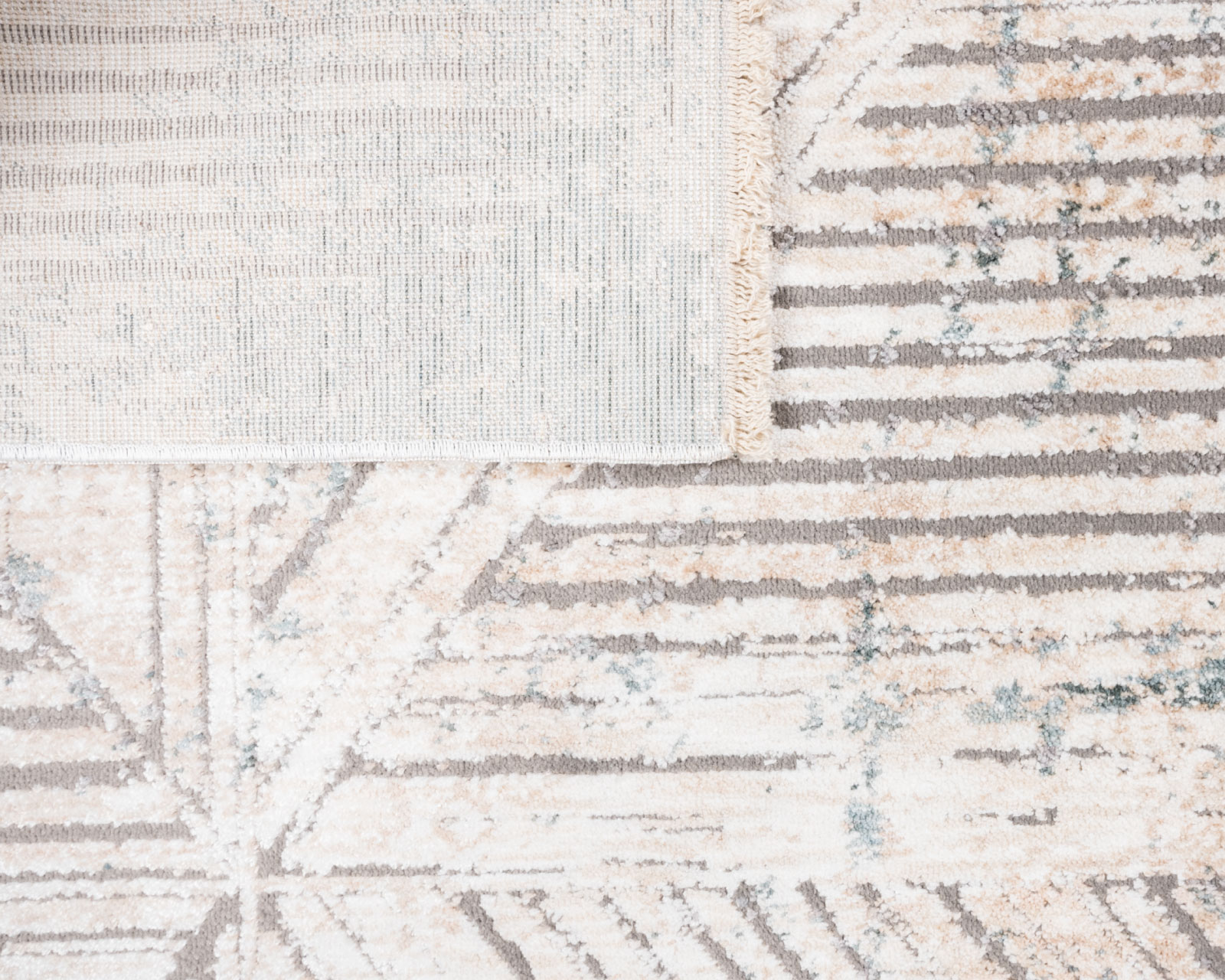 Foto 6 pulgar | Tapete Alfombra Calix T2307 Crema Gris 240x330 Cm