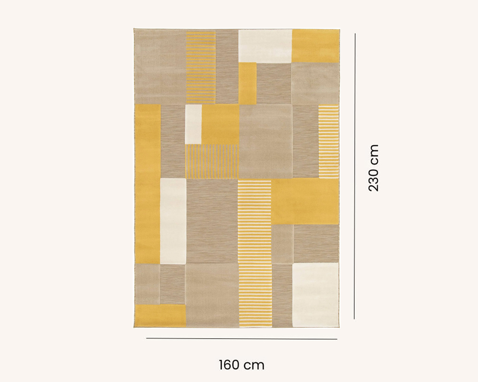 Foto 7 | Tapete Decorativo Ray Amarillo 160x230 Cm