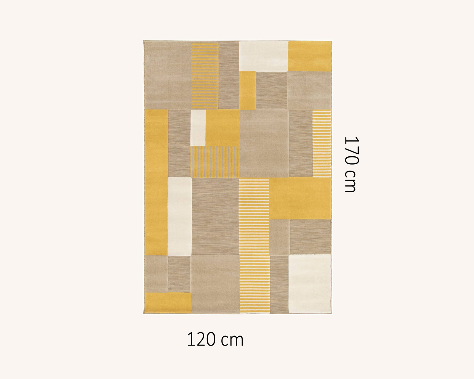 Foto 8 pulgar | Tapete Decorativo Ray Amarillo 120x170 Cm