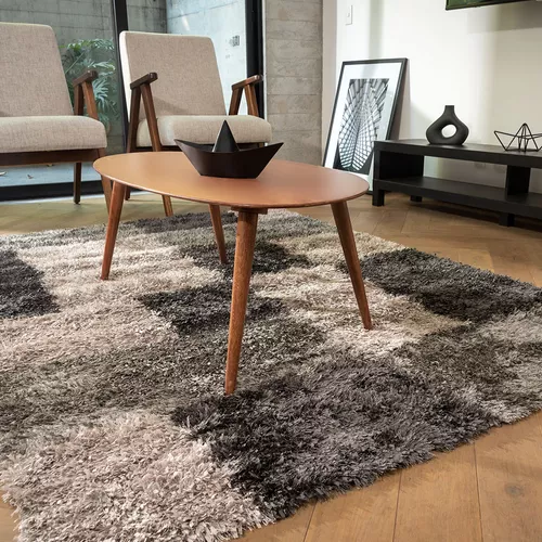 Foto 1 | Alfombra Tapete 160 X 225 Cm Gris Decorativa Hogar