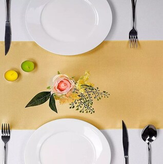 Foto 3 | Camino De Mesa De Satén Decoración Para Cenas Y Fiestas