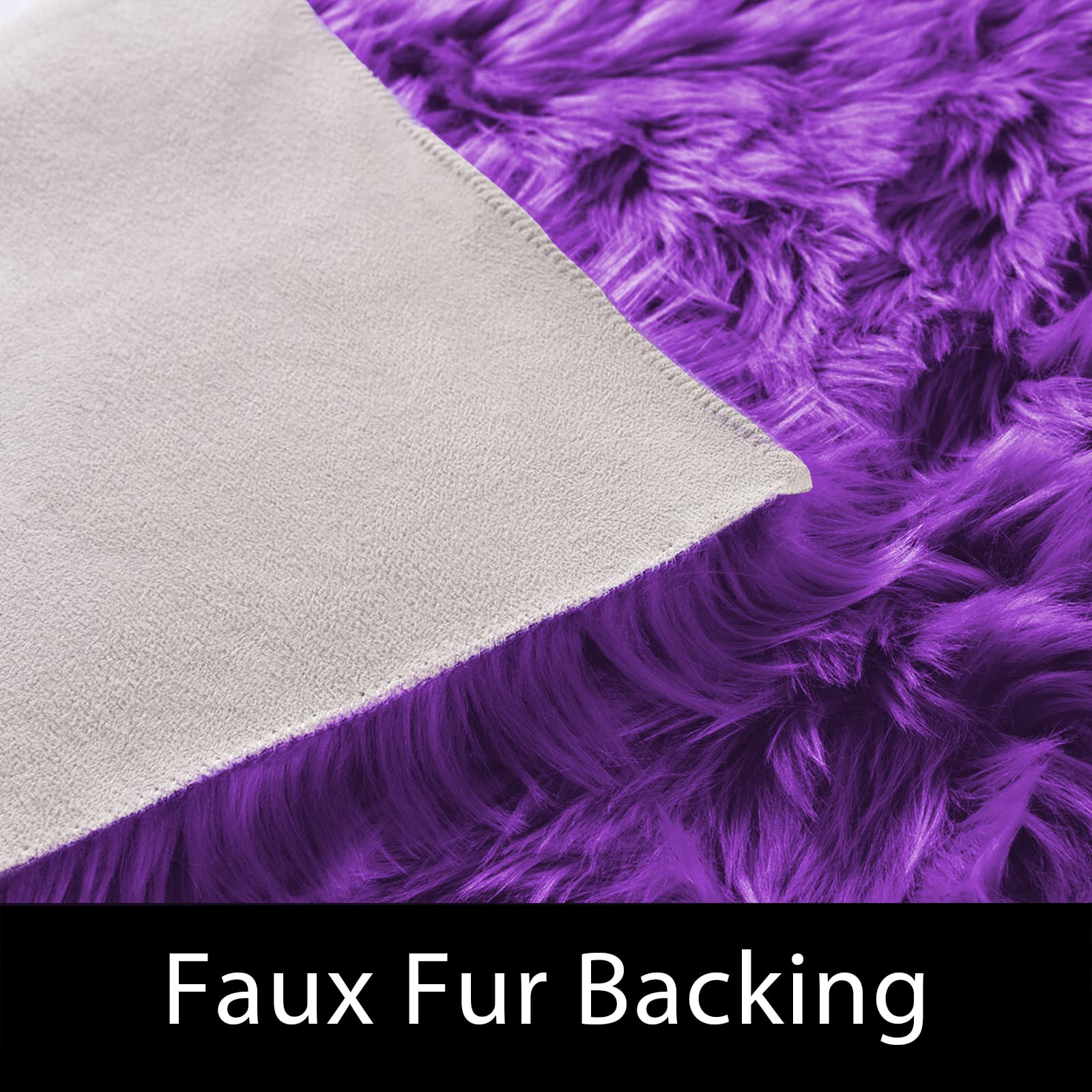 Foto 4 pulgar | Alfombra Latepis Fluffy Shag Morado 90x150 Cm - Venta Internacional