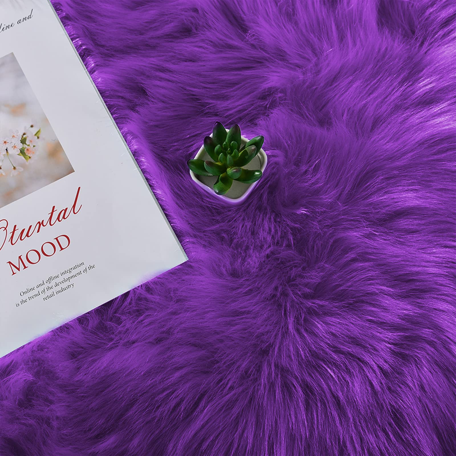 Foto 7 pulgar | Alfombra Latepis Fluffy Shag Morado 90x150 Cm - Venta Internacional