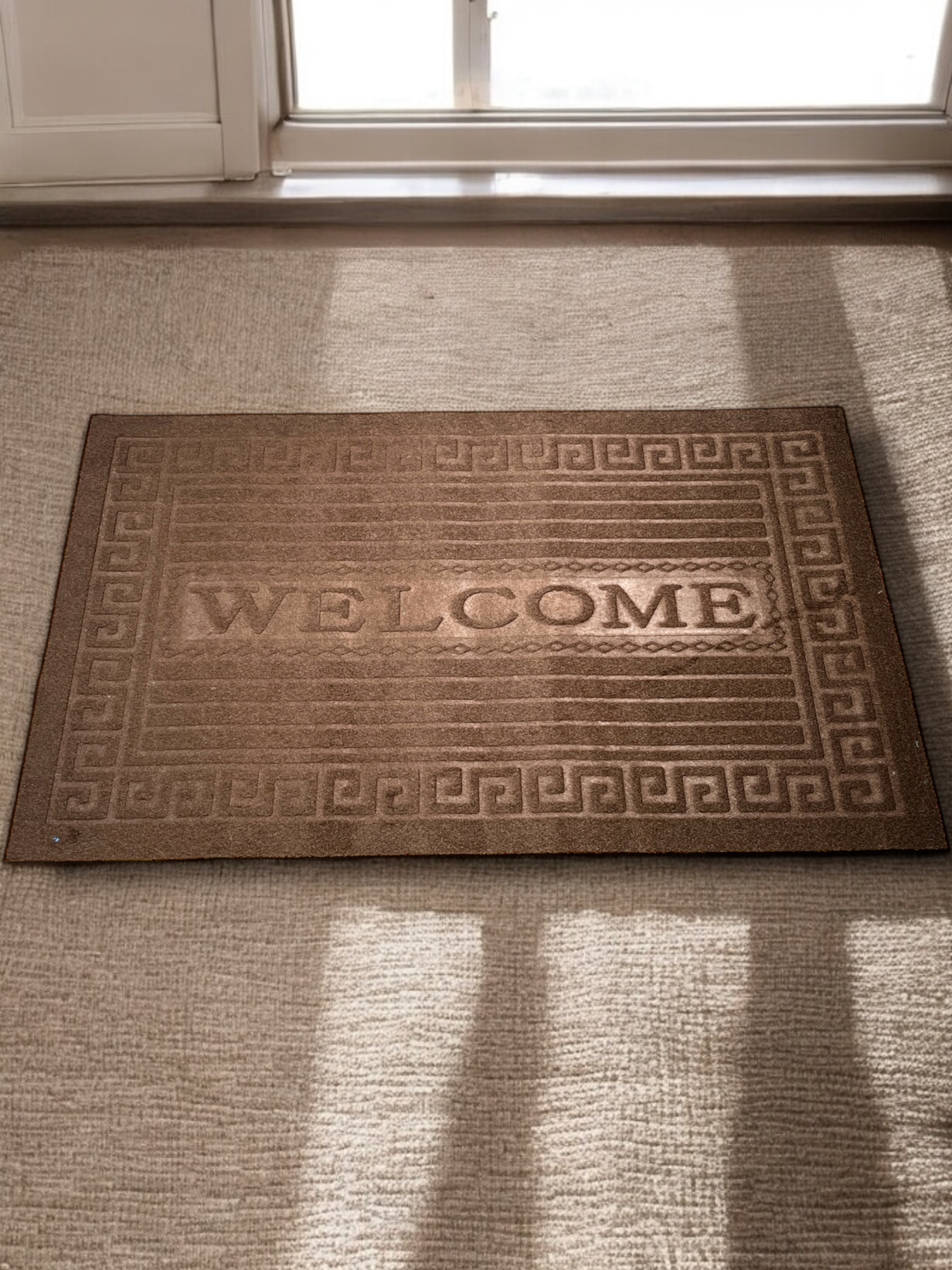 Foto 5 pulgar | Tapete Entrada Casa Welcome Grecas Exterior Antiderrapante!