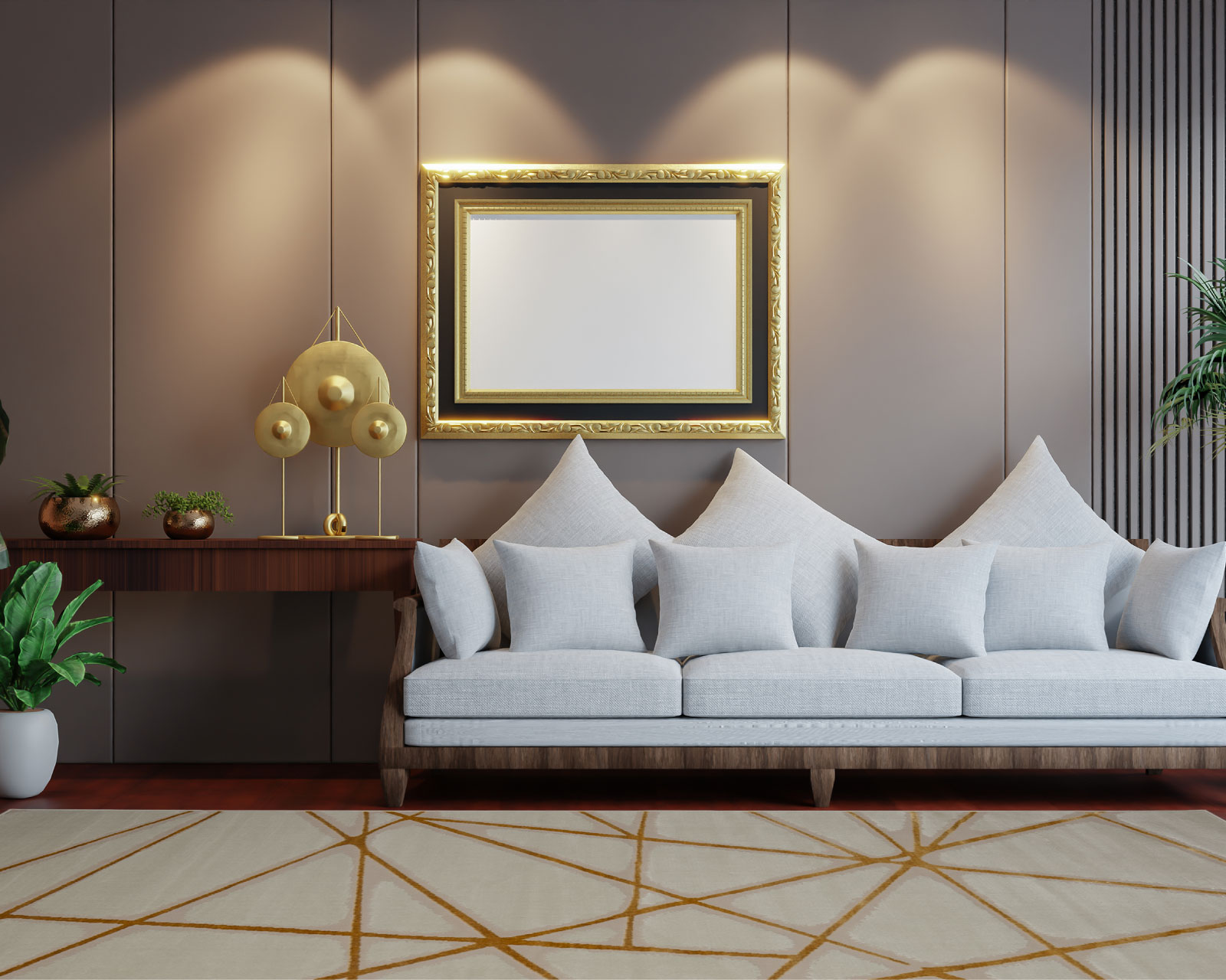Foto 6 pulgar | Tapete Elif U6029 Oro Taupe 160*230