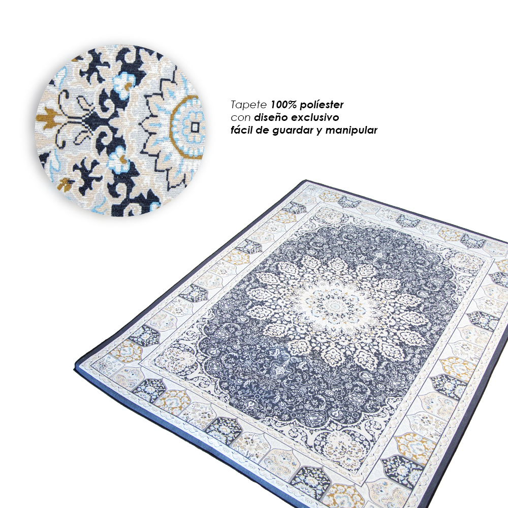 Foto 7 pulgar | Ilios Innova | Tapete Nórdico Diseño Mandala, Antideslizante Para Sala U Oficina