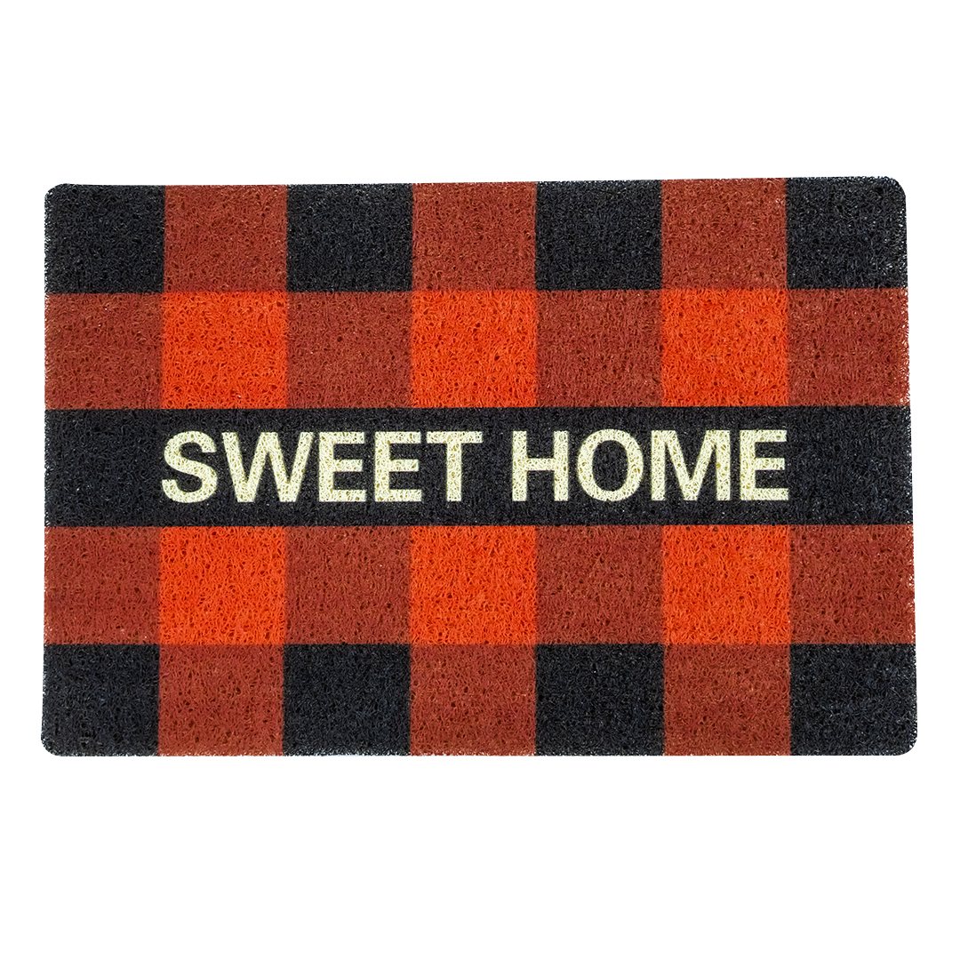 Foto 2 pulgar | Tapete Naranja/negro ''sweet Home'' 40x60c