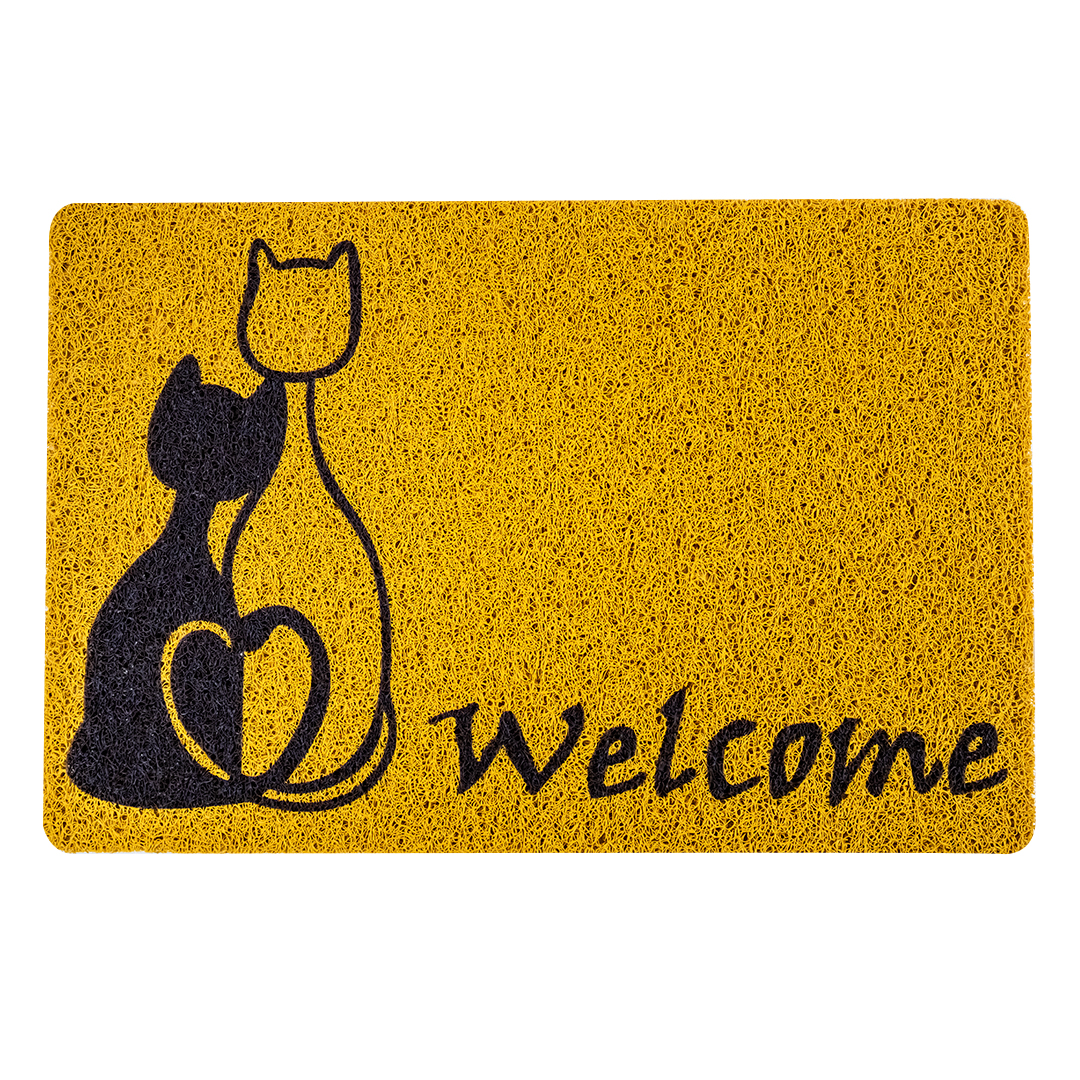 Foto 2 pulgar | Tapete Café Claro C/ Gatos ''welcome'' 40x