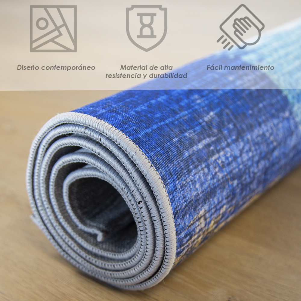 Foto 4 pulgar | Ilios Innova | Tapete Nórdico Estilo Lienzo Para Sala U Oficina Antideslizante