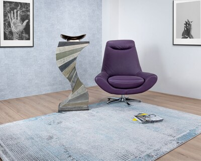 Foto 5 | Tapete Decorativo Amina T5141 Gris Gris Azul 160*230