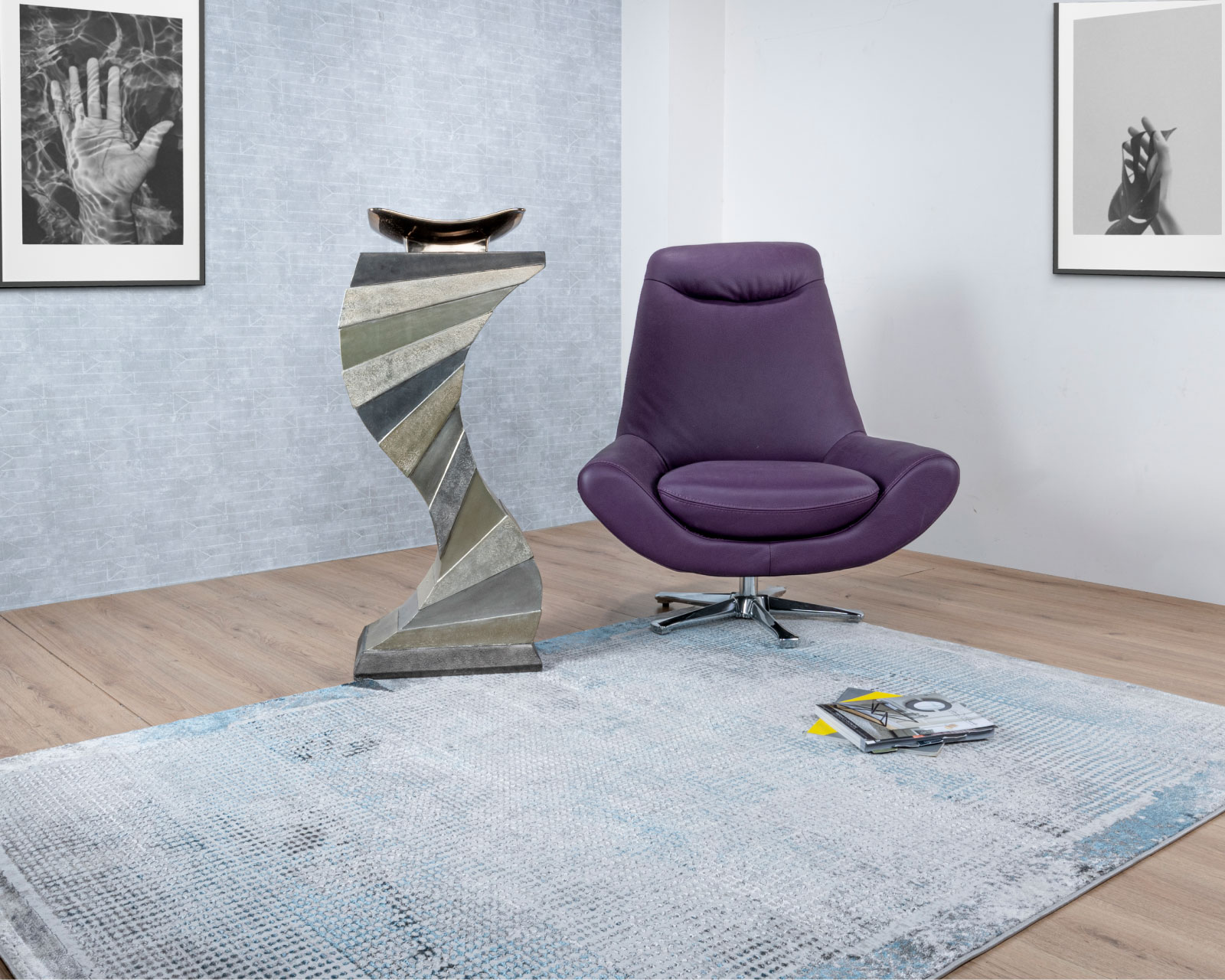 Foto 6 pulgar | Tapete Decorativo Amina T5141 Gris Gris Azul 240*330