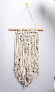 Foto 1 | Tapiz De Macramé Para Colgar En La Pared, Decoración Del Hogar, 40 X 68 Cm, Color Beige Huogu - Venta Internacional.