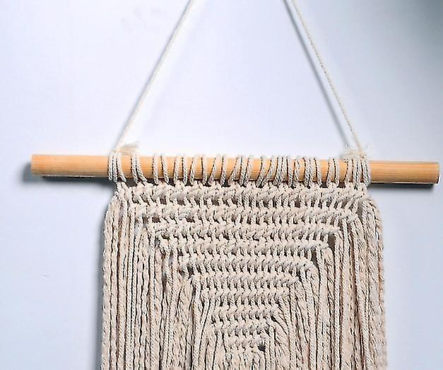Foto 4 pulgar | Tapiz De Macramé Para Colgar En La Pared, Decoración Del Hogar, 40 X 68 Cm, Color Beige Huogu - Venta Internacional.
