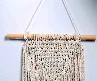 Foto 3 | Tapiz De Macramé Para Colgar En La Pared, Decoración Del Hogar, 40 X 68 Cm, Color Beige Huogu - Venta Internacional.