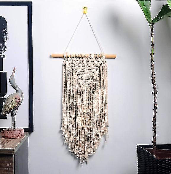 Foto 6 pulgar | Tapiz De Macramé Para Colgar En La Pared, Decoración Del Hogar, 40 X 68 Cm, Color Beige Huogu - Venta Internacional.