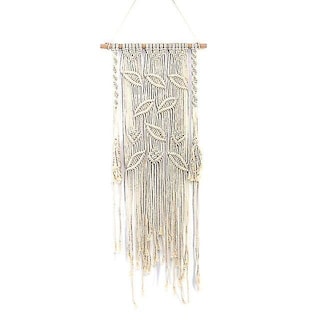 Foto 1 | Tapiz De Macramé Para Colgar En La Pared, Decoración Del Hogar, Color Beige - Venta Internacional.