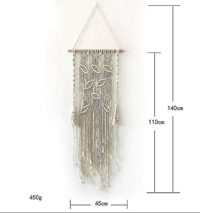 Foto 3 pulgar | Tapiz De Macramé Para Colgar En La Pared, Decoración Del Hogar, Color Beige - Venta Internacional.