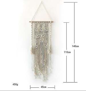 Foto 2 | Tapiz De Macramé Para Colgar En La Pared, Decoración Del Hogar, Color Beige - Venta Internacional.