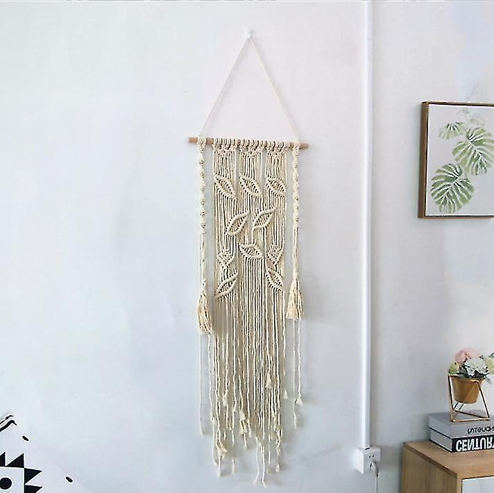 Foto 5 pulgar | Tapiz De Macramé Para Colgar En La Pared, Decoración Del Hogar, Color Beige - Venta Internacional.