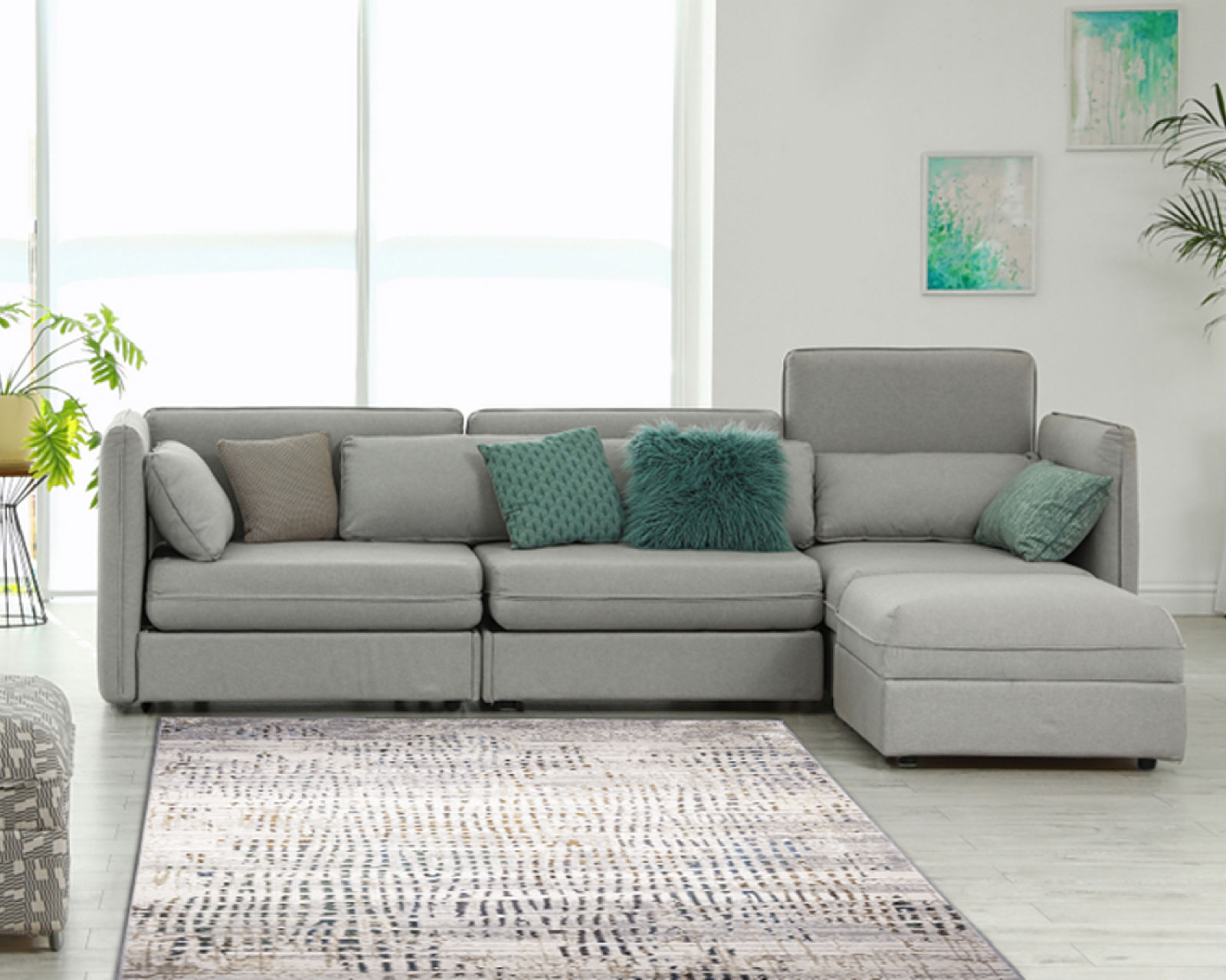 Foto 6 pulgar | Tapete Decorativo Zaria T2238 Gris Crema 240*330