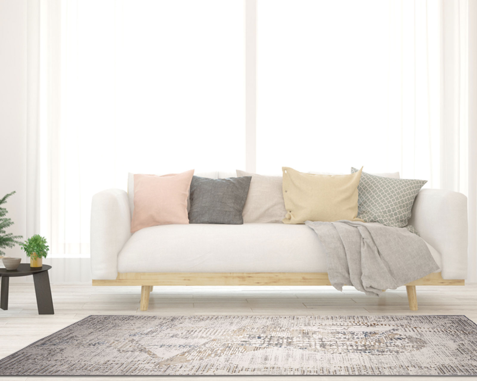 Foto 6 pulgar | Tapete Decorativo Zaria T2234 Gris Crema 160*230