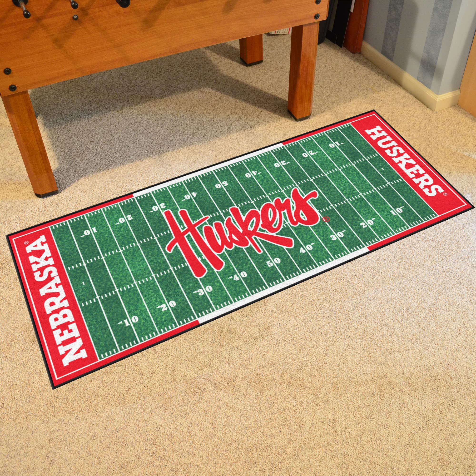 Foto 3 pulgar | Alfombra Field Runner Fanmats Con El Logotipo De Los Cornhuskers De Nebraska De La Ncaa - Venta Internacional.