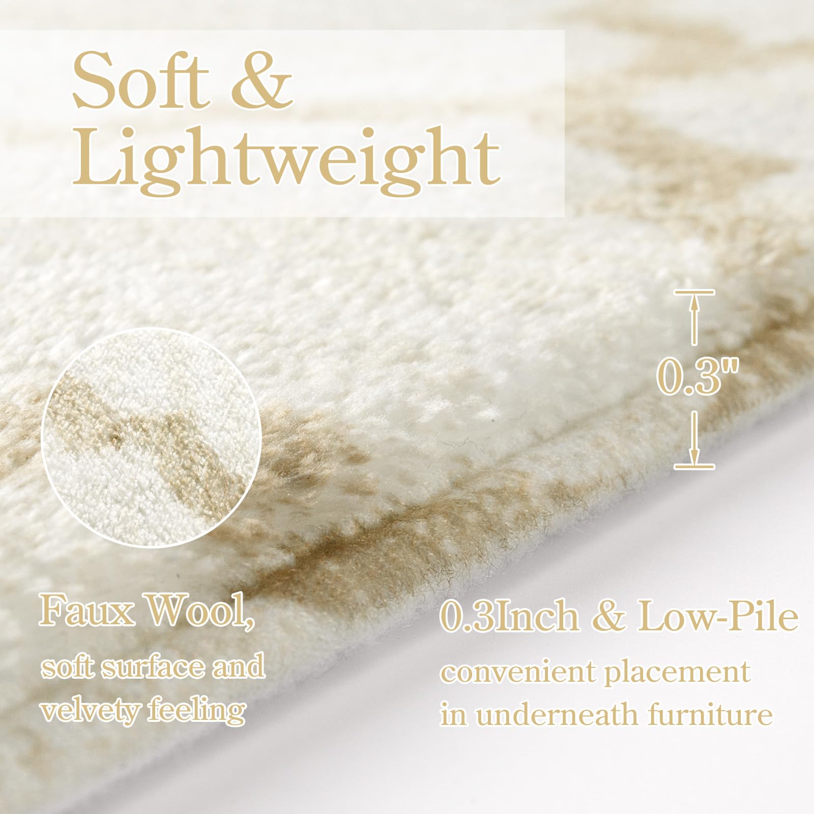 Foto 6 pulgar | Alfombra Lahome Moroccan Runner De 60 X 120 Cm, Color Beige, Lavable - Venta Internacional.