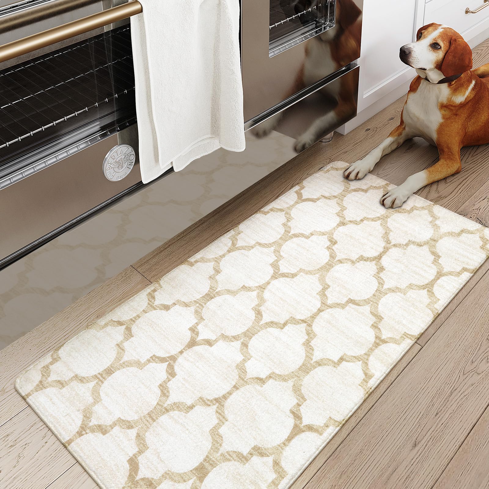 Foto 6 | Alfombra Lahome Moroccan Runner De 60 X 120 Cm, Color Beige, Lavable - Venta Internacional.