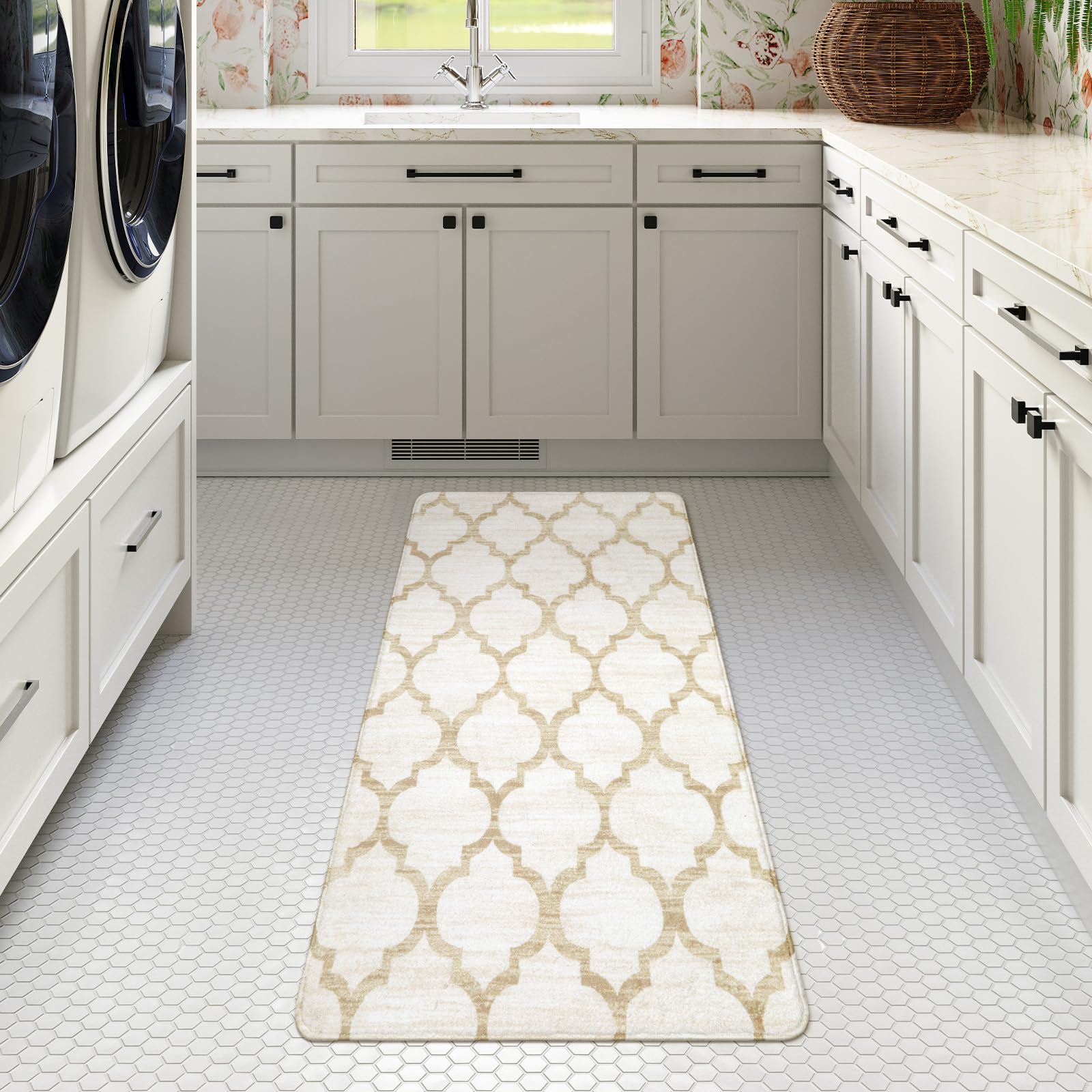 Foto 8 pulgar | Alfombra Lahome Moroccan Runner De 60 X 120 Cm, Color Beige, Lavable - Venta Internacional.