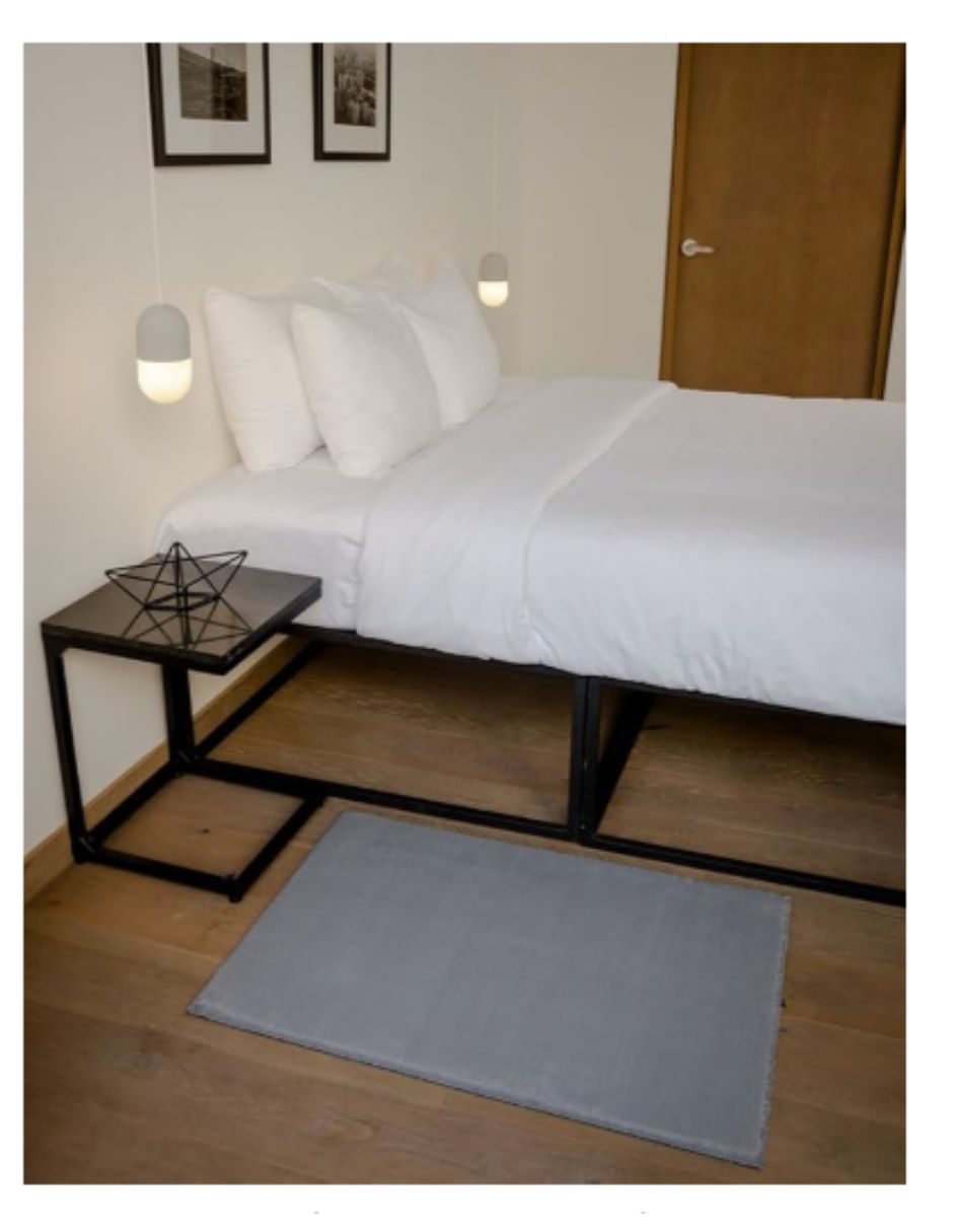 Foto 4 | Tapete Heaven Gris 70x100cm Livingreen 1 M 70 Cm Liso Gris Claro