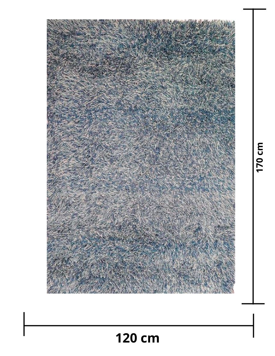 Foto 3 pulgar | Tapete Decorativo 120 X 170 Cm Azul Para Hogar Y Salas