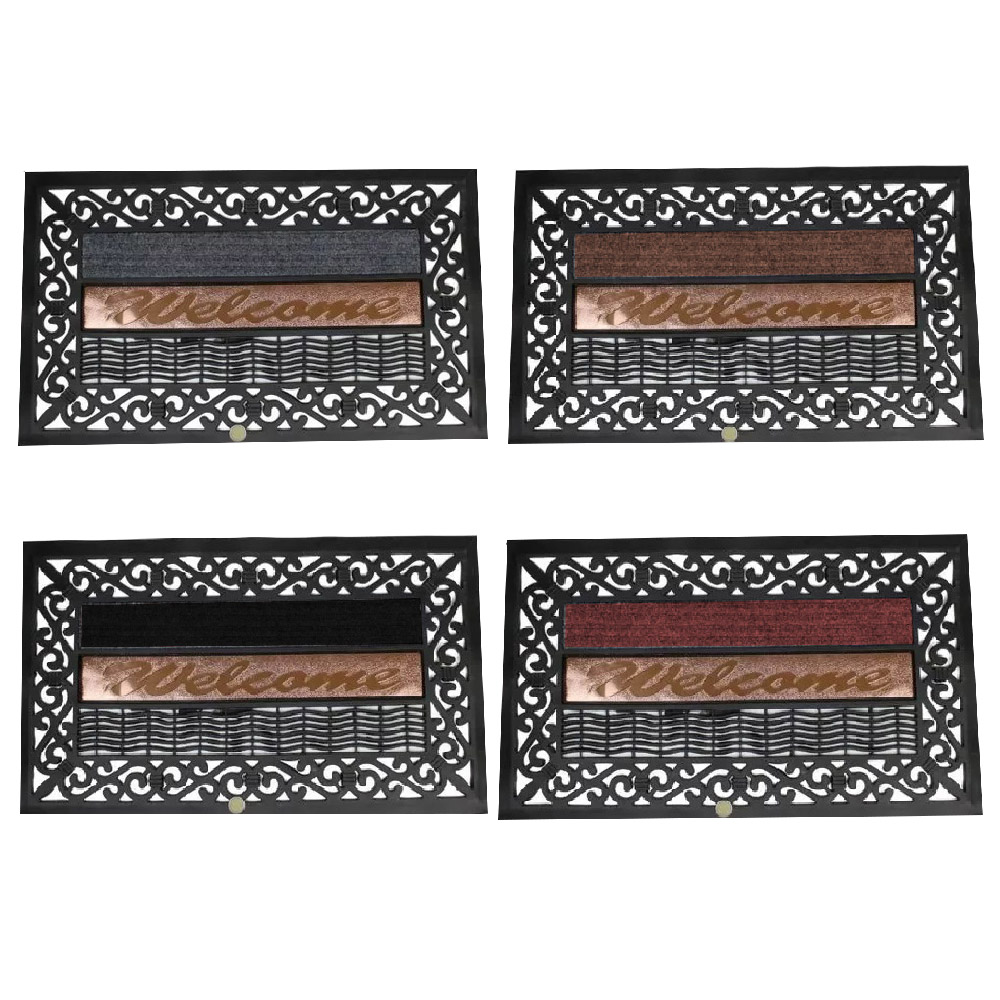 Foto 4 pulgar | Tapete Para Exterior Rectangular Welcome Hogar Aleissi 701423 Vino