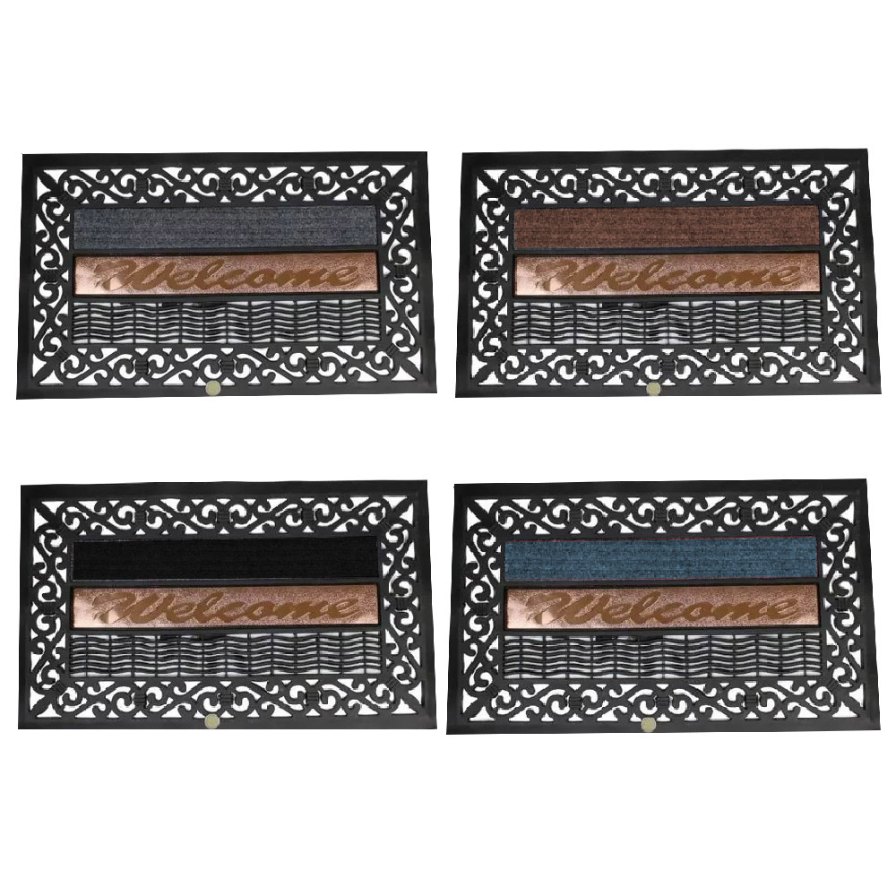 Foto 4 pulgar | Tapete Para Exterior Rectangular Welcome Hogar Aleissi 701377 Gris