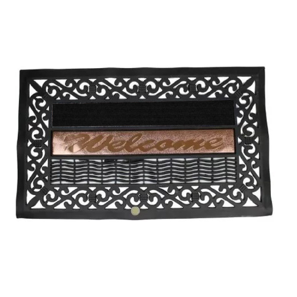 Foto 2 pulgar | Tapete Para Exterior Rectangular Welcome Hogar Aleissi 701378 Negro