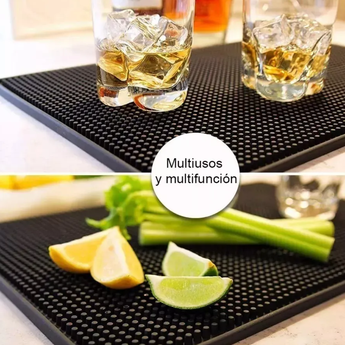 Foto 4 | Tapete Escurridor Para Cocina 2 Piezas Lab.g Negro