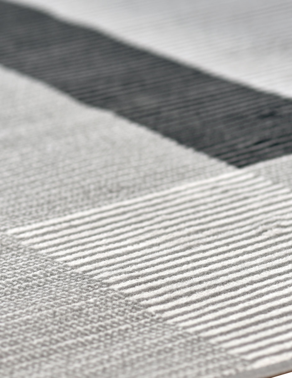 Foto 3 pulgar | Tapete De Sala Gris 120x160cm Lt-20 Livingreen 1.6 M 1.2 M Geométrico Gris