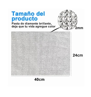 Foto 3 | Pegatina de Diamantes de Imitación color Plata de Decoración
