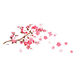 Foto 1 | Sticker Vinil Decorativo para Pared con Diseño de Flores Rosas