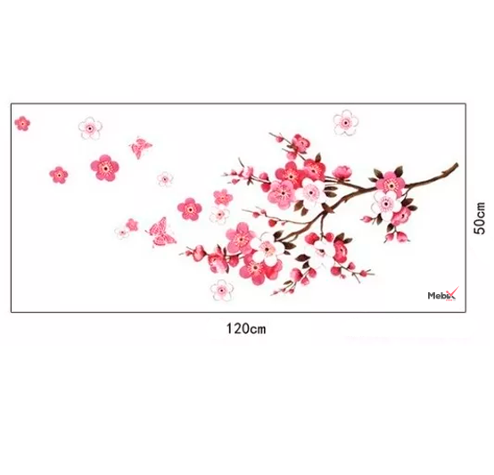 Foto 4 | Sticker Vinil Decorativo para Pared con Diseño de Flores Rosas