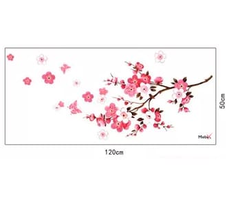 Foto 4 | Sticker Vinil Decorativo para Pared con Diseño de Flores Rosas