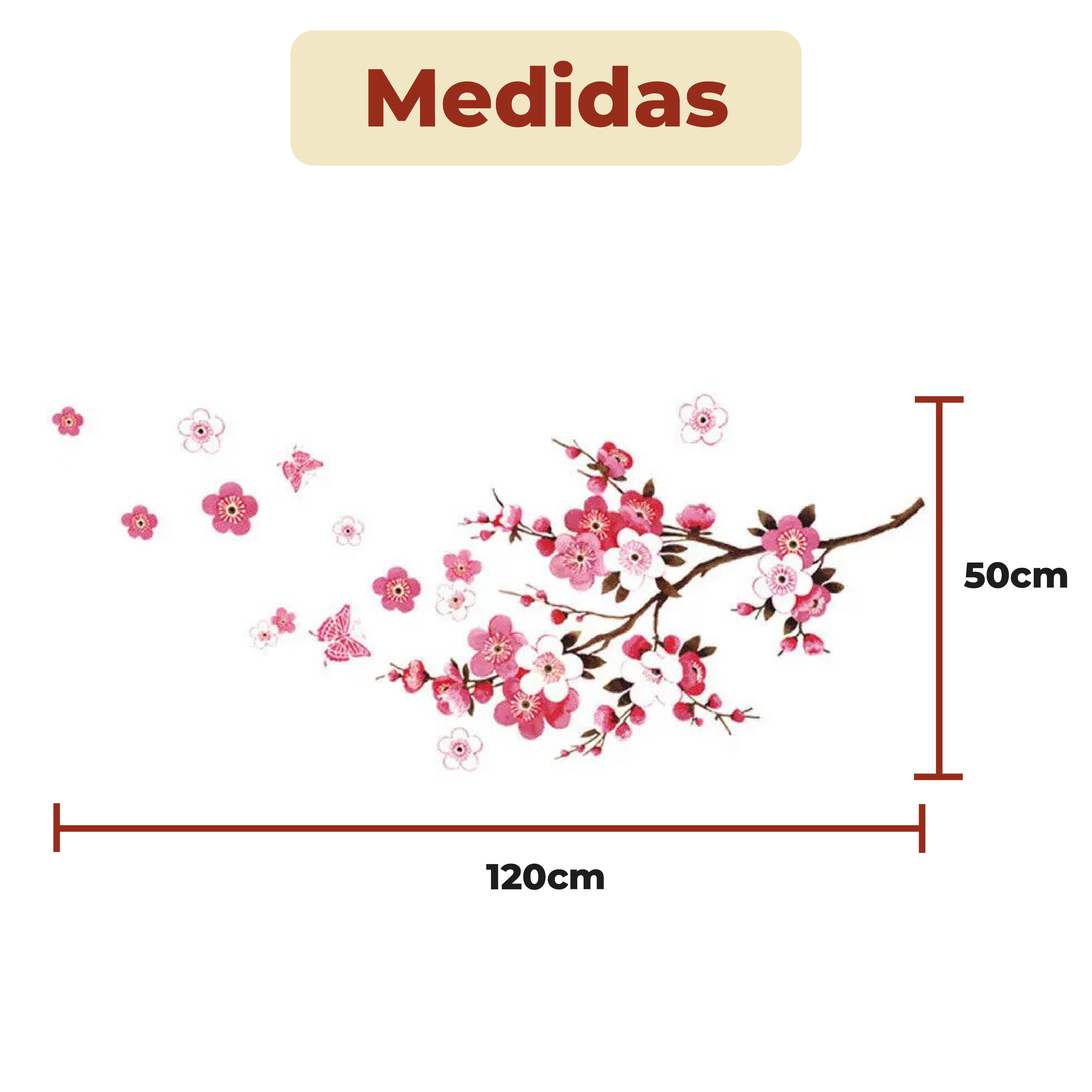 Foto 7 pulgar | Sticker Vinil Decorativo Para Pared Con Diseño De Flores Rosas