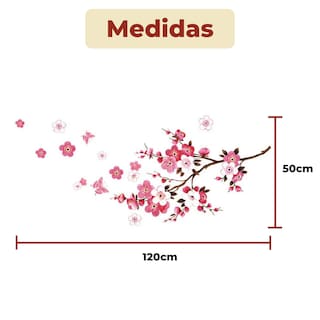 Foto 6 | Sticker Vinil Decorativo Para Pared Con Diseño De Flores Rosas
