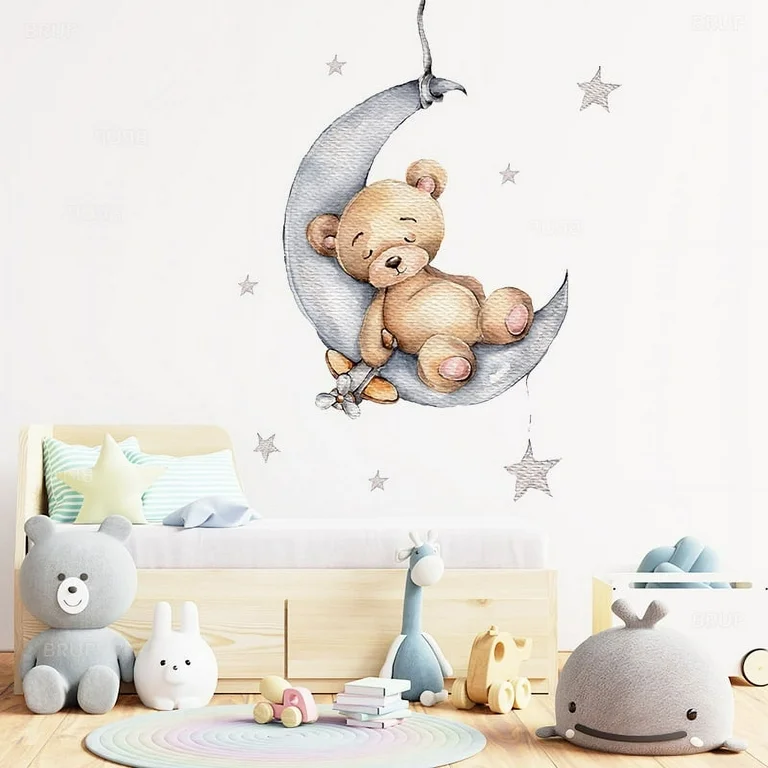 Foto 4 pulgar | Sticker Vinil Decorativo Para Pared Con Diseño De Oso