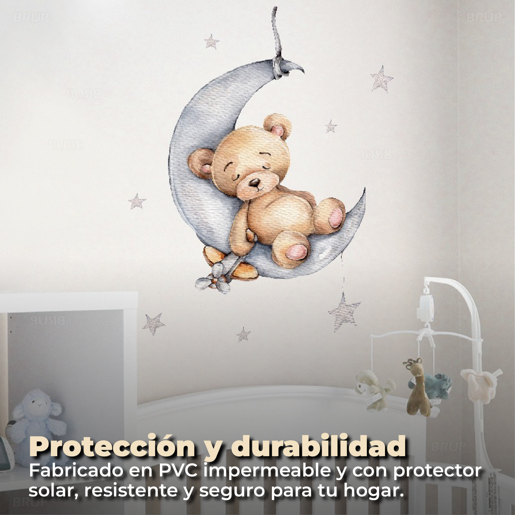 Foto 6 pulgar | Sticker Vinil Decorativo Con Diseño De Oso Para Pared