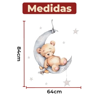 Foto 6 | Sticker Vinil Decorativo Con Diseño De Oso Para Pared
