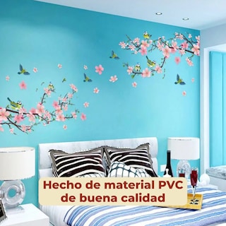 Foto 4 | Sticker Vinil Decorativo Para Pared Con Diseño De Flores De Cerezo