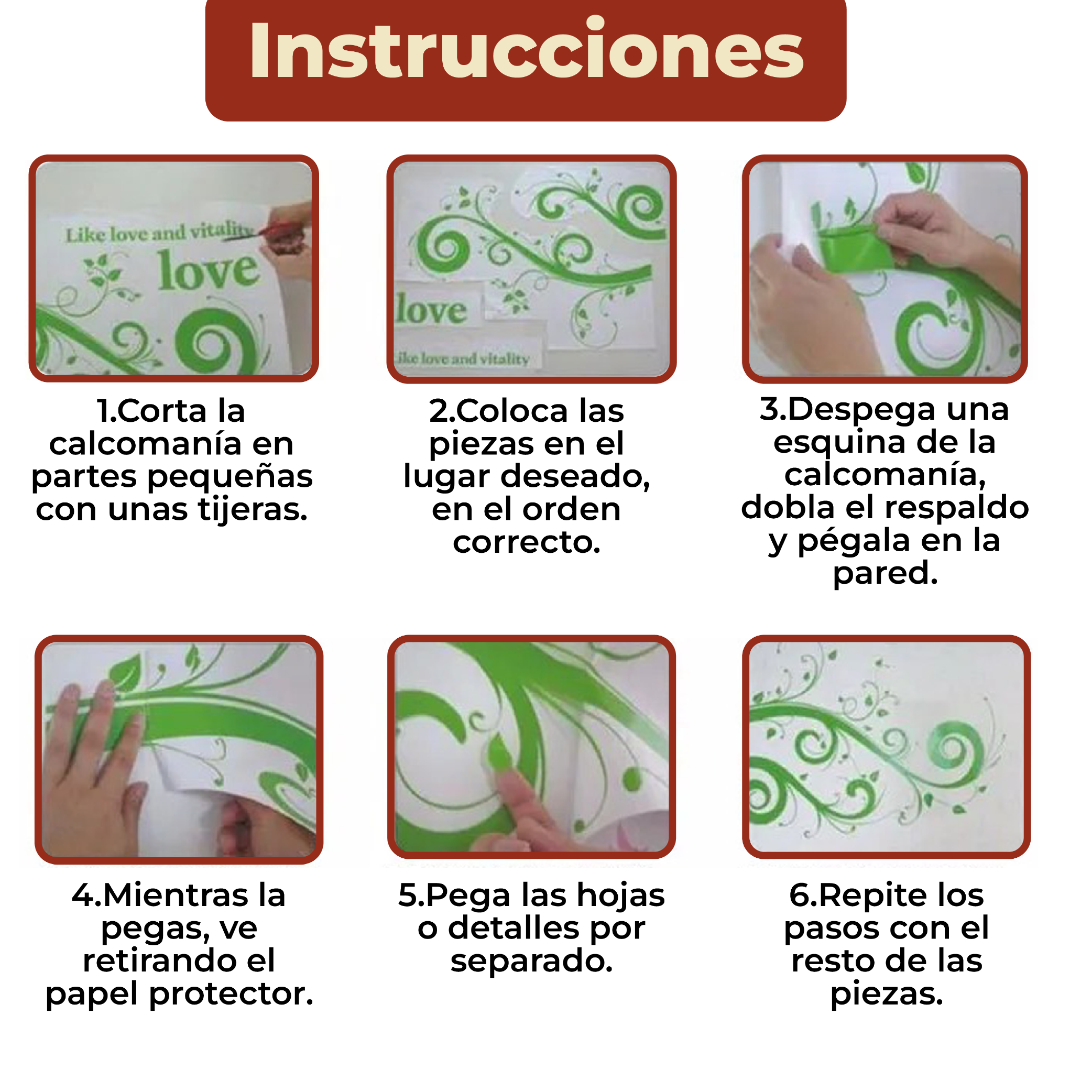 Foto 7 | Sticker Vinil Decorativo Con Diseño De Pájaros Y Flores Coloridas Para Pared