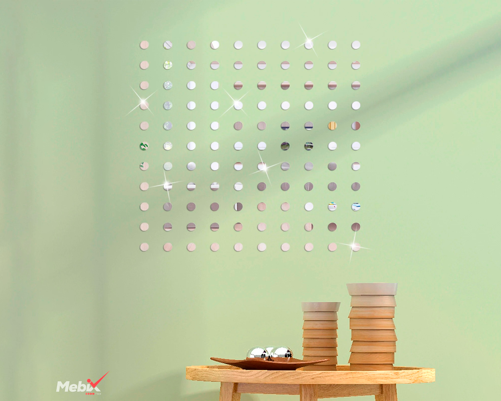 Foto 4 | Set de 100 Vinilos de Acrílico de Circulares Decorativos