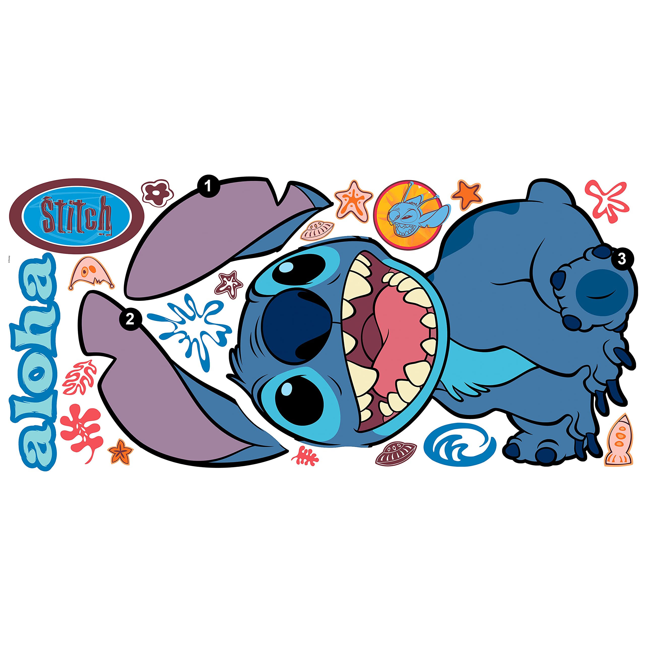 Foto 7 pulgar | Adhesivos De Pared Disney Stitch Giant Roommates Rmk5110gm - Venta Internacional.