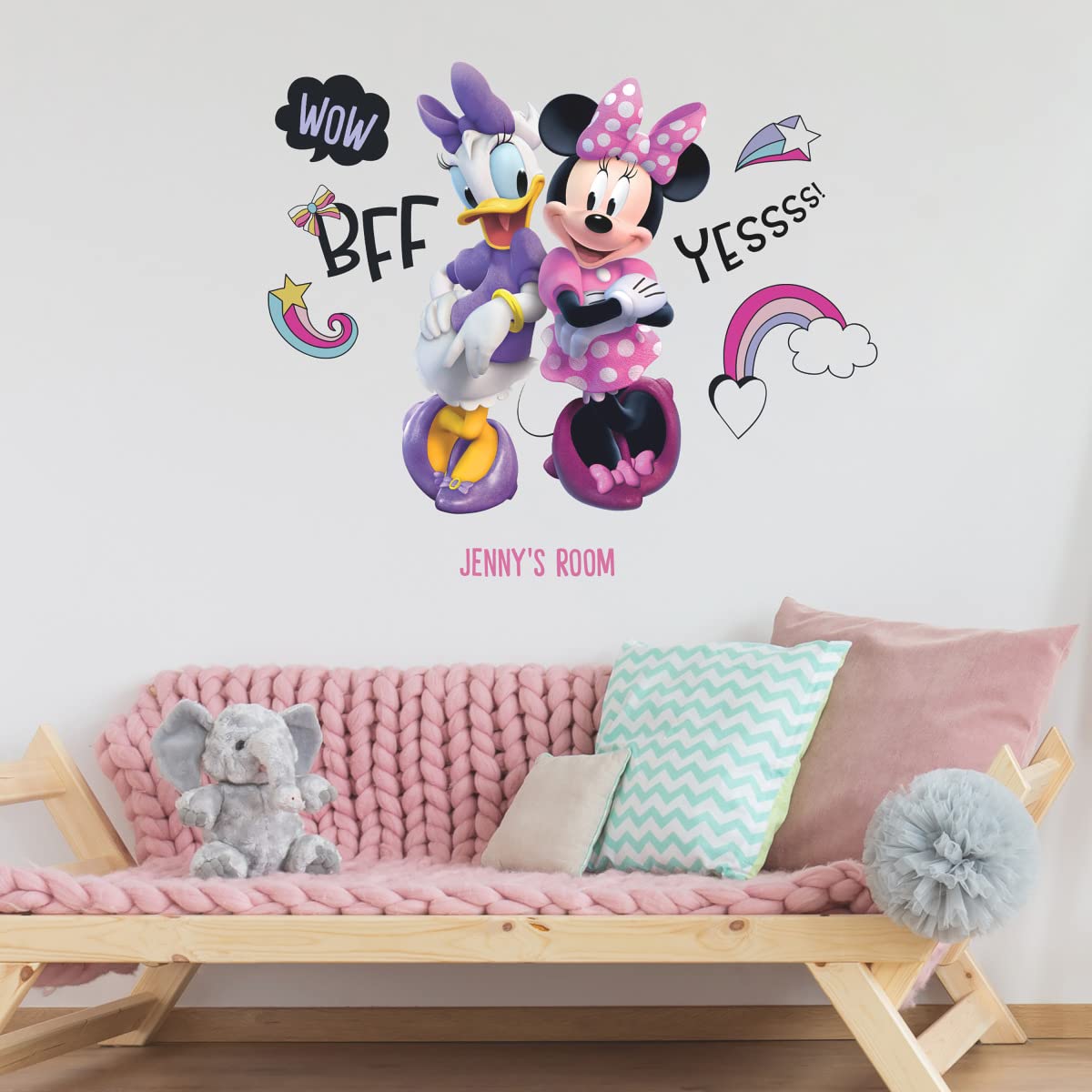 Foto 3 pulgar | Adhesivos De Pared Disney Minnie Mouse Con Alphabet Roommates Rmk5156gm - Venta Internacional.